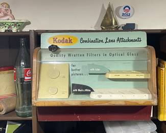 Nice old Kodak camera lens display case 