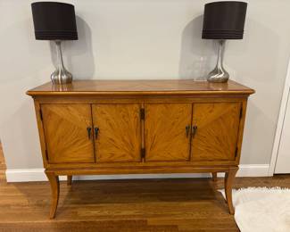 INLAYED BUFFET BY THOMASVILLE SET WITH DINING ROOM FURNITURE