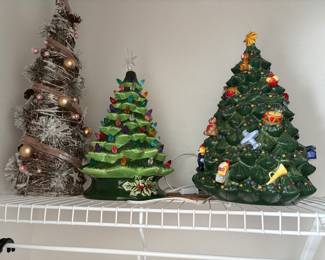 HOLIDAY. RIGHT TREE IS CHRISTOPHER RADKO