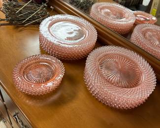 Anchor Hocking Miss America Pink Glass Plares- depression glass