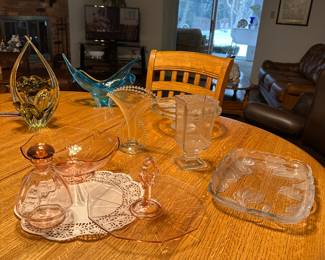 Pink depression glass, Candlewick