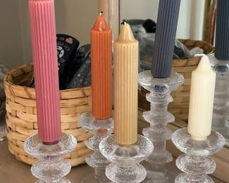 MCM Festivo glass candlesticks