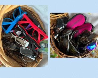 Vintage sunglasses; cheater/ reading glasses; advertising giveaway glasses 