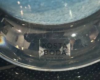 Kosta Boda blue glass vase