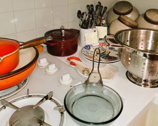 Pots and pans, flatware sets, canister sets
