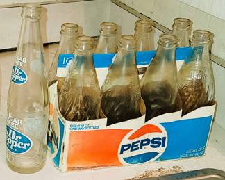 Old soda bottles