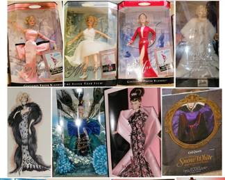 New in Box Barbie Dolls including: Disney, Hollywood, Bob Mackie and more