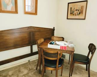 Retro furniture: king headboard, Game table with 4 chairs