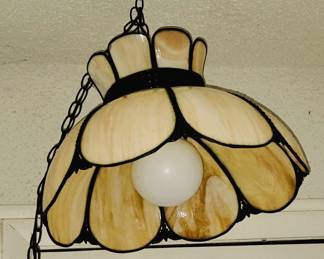 Hanging slag lamp