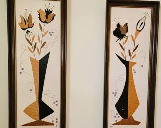 Framed mid-century art