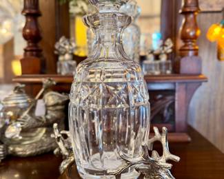 SOLD- Stag decanter holder; $90 - Waterford Kylemore decanter
