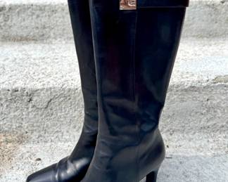 SOLD- Ferragamo Saggina black boots - size 7