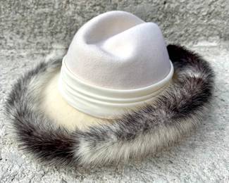 $150 - Custom fur trim hat by Ann's hat boutique