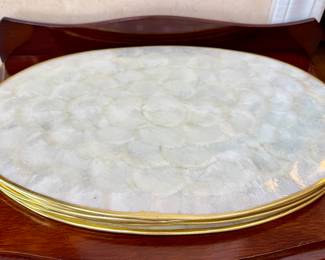 SOLD - set of 6 Capiz shell placemats
