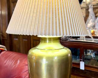 $300 - vintage brass metal lamp - 13x33