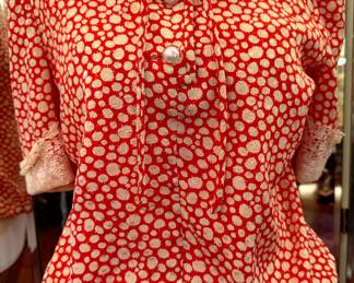 SOLD - vintage Valentino shirt and sweater vest (not shown) - size 4 - Staff favorite!!