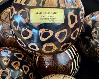 SOLD (each) - Maitland- Smith decorative spheres - 7 available