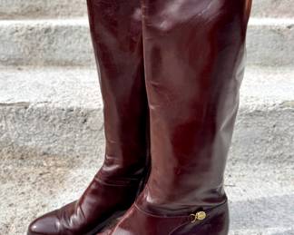 $180 - Ferragamo Piega brown boots - size 6.5