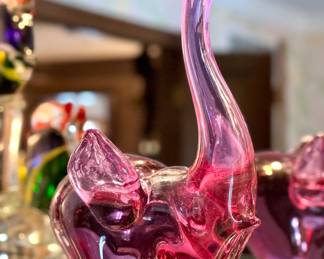 SOLD Pink Elephant - 7x5x9.4
