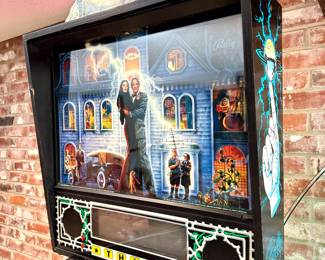 $15,000 - Collectable Adams Family Pin Ball Arcade by Bally 1991 - Turns on, lights up and is currently reset to factory settings - 29x53x84 (All paperwork and keys included)