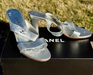 SOLD Chanel. Sz 38. Priced as-is; Outside straps in great condition; inside needs repair. 