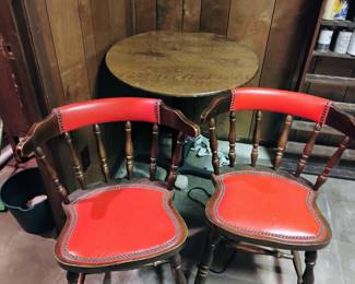 TABLE AND 2 CHAIRS MARKED JAPAN