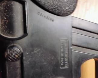 Markings on gun