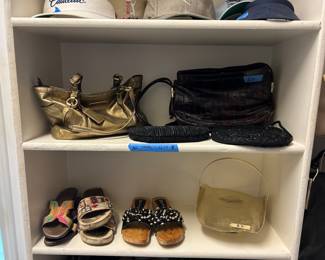 Great shoes and handbags- vintage Coach bags included in sale. 