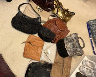 Great selection of vintage shoes and handbags! Shoes all size 8. 