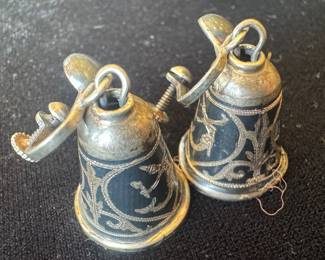 Siam Sterling Silver Bell Earrings