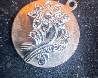 Sterling Silver Floral Design Pendant