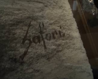 Framed Original Charcoal on Paper African Tribal Signed Safori (43"H x 34"W)