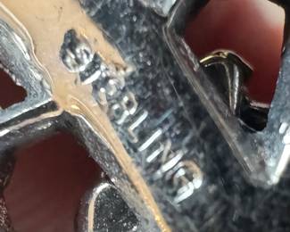 Trifari Sterling Silver Floral Brooch