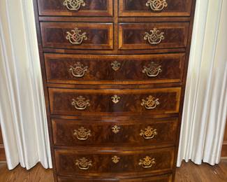 Henredon Mahogany 9 Drawer Hi-Boy Dresser (30"W x 19"D x 56"H)