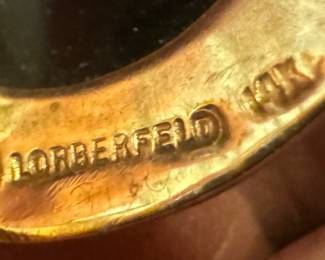 14K Gold Lorberfeld Black Onyx Earrings