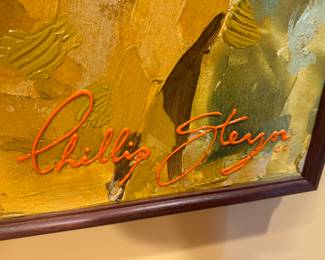 Framed Original Oil on Canvas of Portrait of a Woman Signed Phillip Steyn (37"W x 61"H)