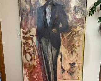 Framed Original Oil on Canvas "Night Groovers" Signed Bright 1984