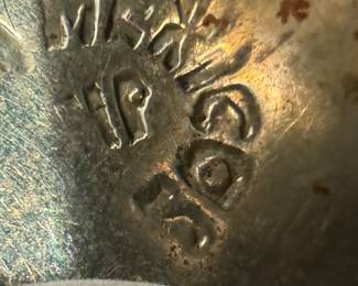 Sterling Silver with Crushed Turquoise Floral Pin