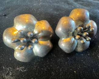 Sterling Silver Floral Earrings