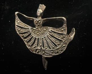 Sterling Silver Dancer Pin