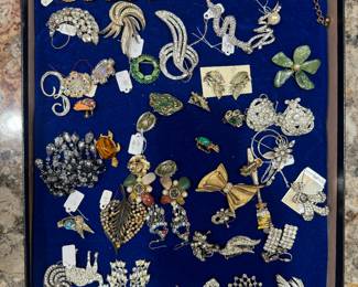Largest Collection of Costume Jewelry / Rhinestone Pins