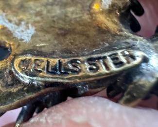 Sterling Silver with Sapphire Brooch 