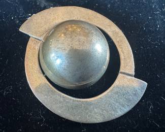 Sterling Silver Geometric Pin 