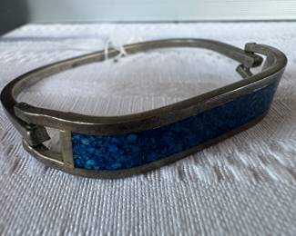 Sterling Silver with Lapis Inlay Bracelet