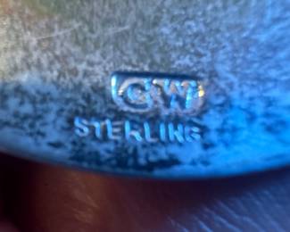 Sterling Silver Monogrammed Pin