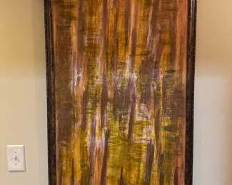 Framed Original Oil on Canvas Abstract Signed 