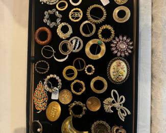 Largest Collection of Costume Jewelry / Circular Pins