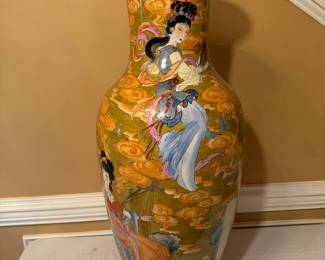 Large Hand-painted Floor Vase (2)