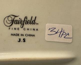 Fairfield Porcelain China (34pc)