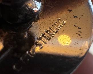 Sterling Silver Monogrammed P Earrings